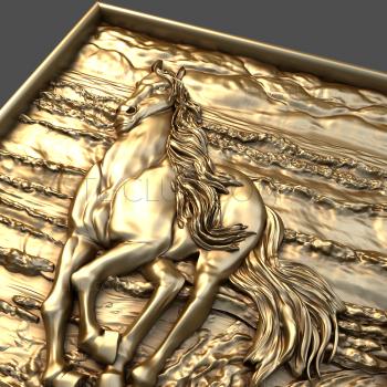 3D мадэль Конь у реки (STL)
